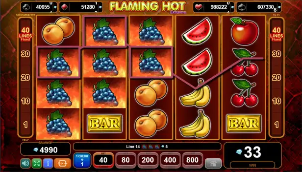 Retro makinelerin hayranları için Flaming Hot Extreme slotu